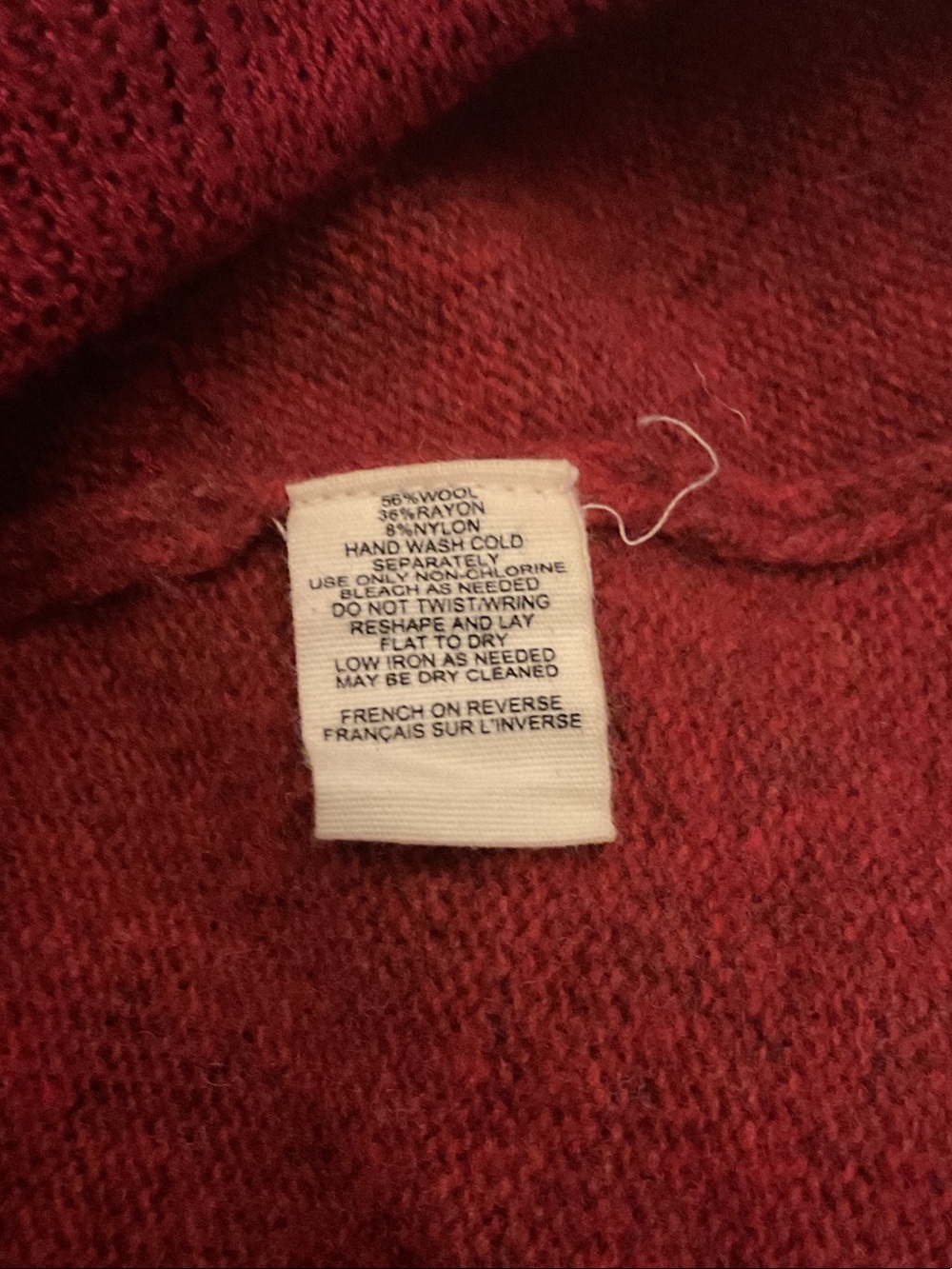 Anthropologie Moth Deep Red Rag Layered Open-Front Shrug Cape S/M - Picture 3 of 5
